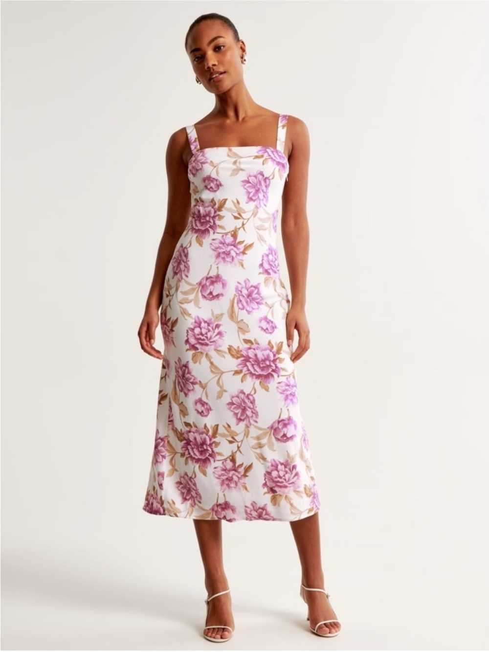 Abercrombie & Fitch Crepe Slip Midi Dress - Floral Midi Dress - Size L - NWT